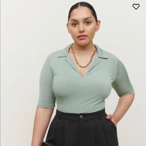 Reformation Thomas Knit Top in Tea Leaf - XS